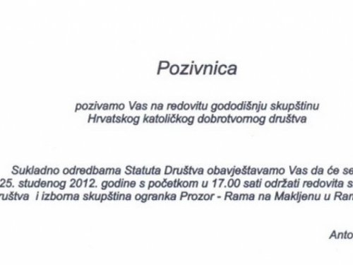 20. obljetnica postojanja i djelovanja Ogranka  HKDD- a Prozor