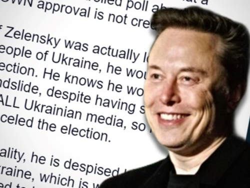 Musk: Zelenski profitira od mrtvih ukrajinskih vojnika