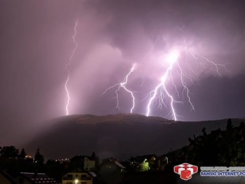 Zbog grmljavine na području Hercegovine na snazi žuti meteoalarm