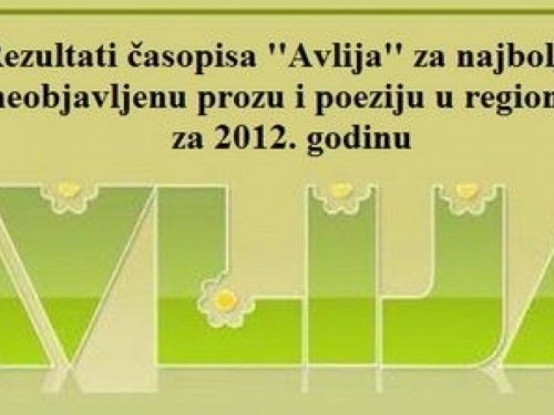 Vladi Kudiću nagrada časopisa "Avlija" za priču "Lutka koja plače"