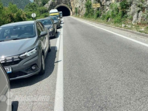 Gužva na magistralnoj cesti Jablanica-Mostar